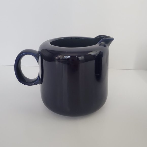 Minimalist Modernist Cream & Sugar server set Glossy Dark Navy Blue Sleek - Picture 3 of 9